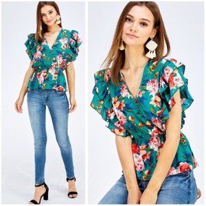 Floral Sleeveless Blouse